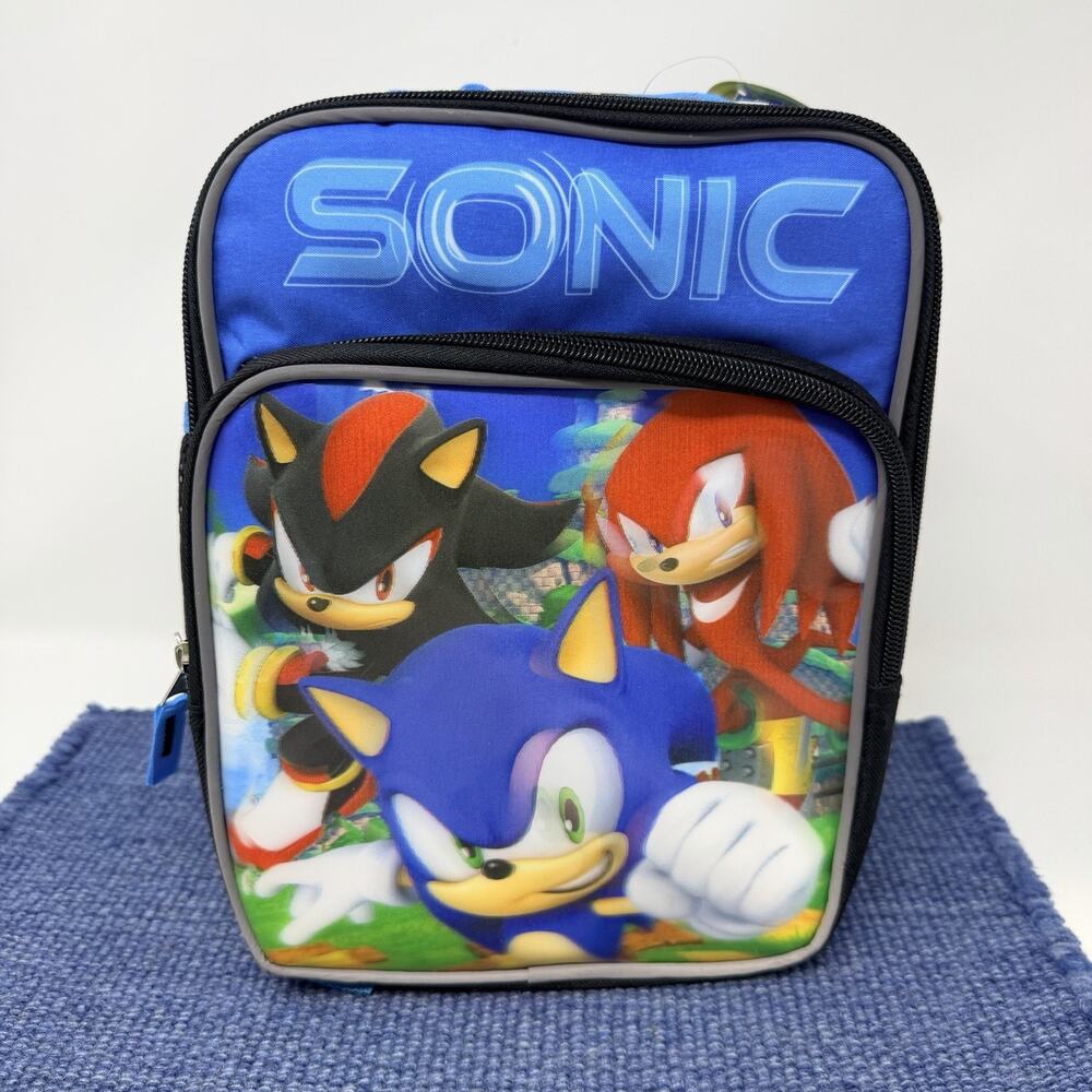 Sonic the Hedgehog 3D Kids Insulated Lunch Bag with Hydration Pocket, Lunchbox